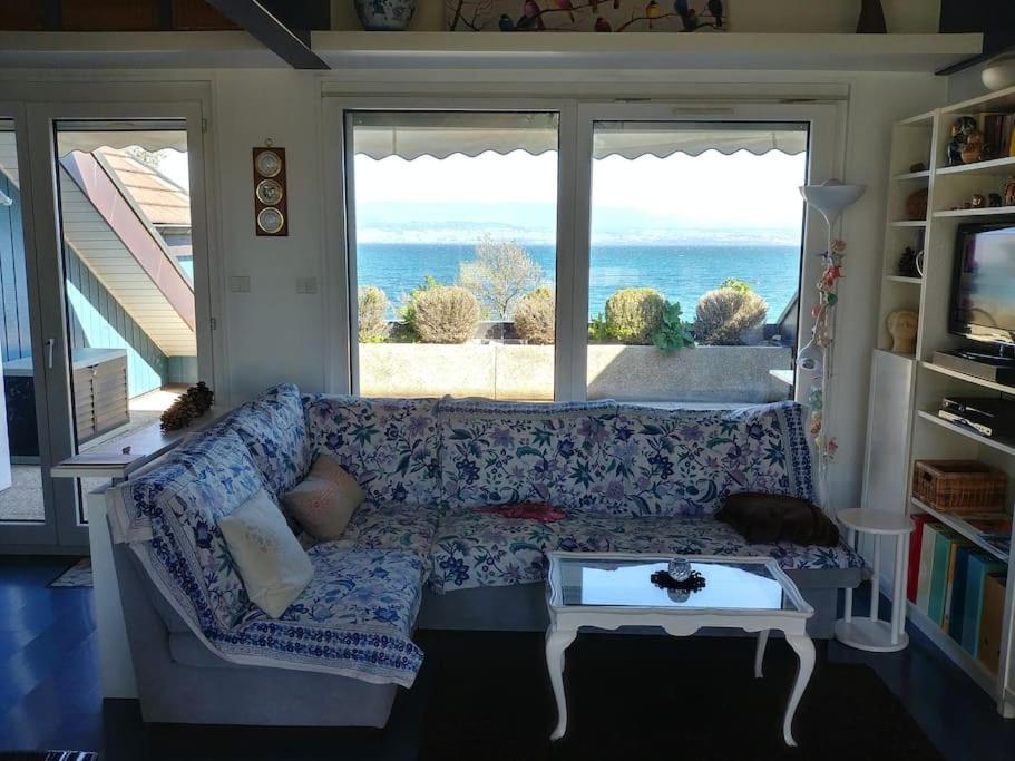 Lakefront. Appartement Pieds Dans L'Eau. View And Direct Access To The Lake. Anthy-sur-Leman Exteriér fotografie